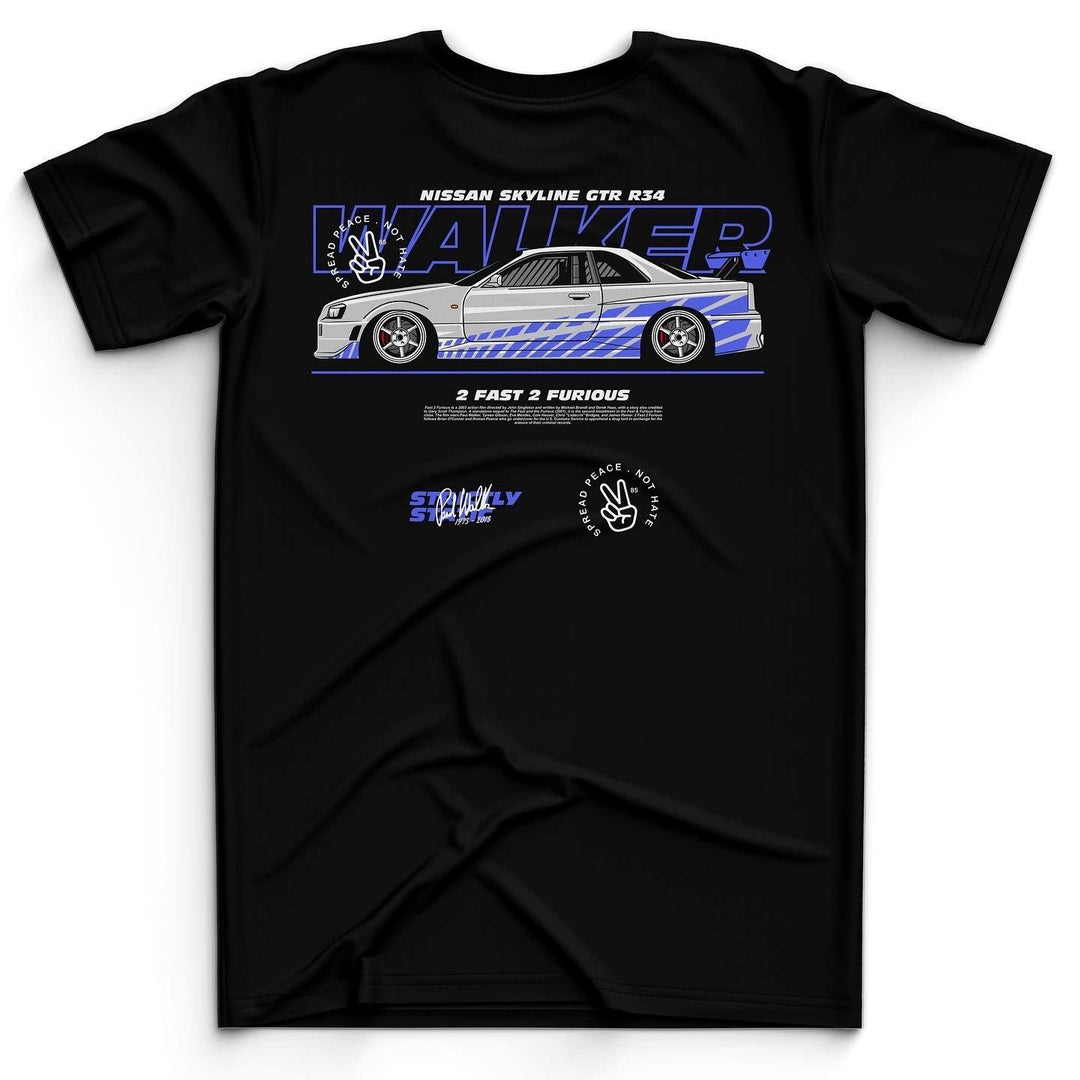 Paul Walker R34 Tribute Tee - Strictly Static