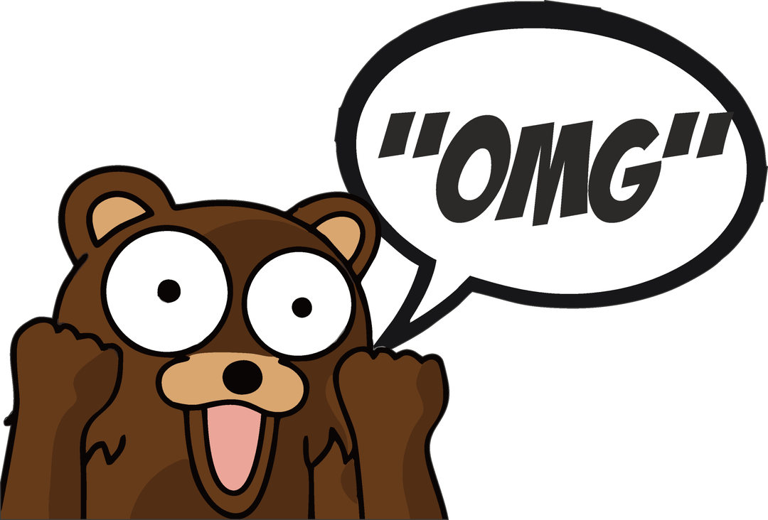 Pedo bear “omg” Decal - Strictly Static