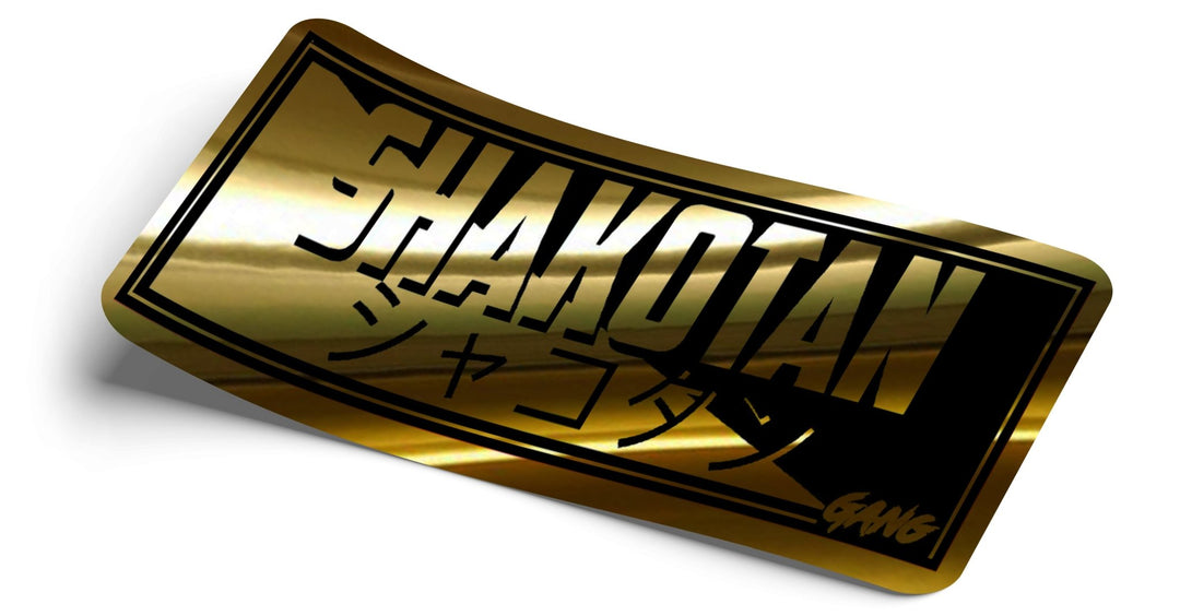 Shakotan Gold Chrome Decal - Strictly Static