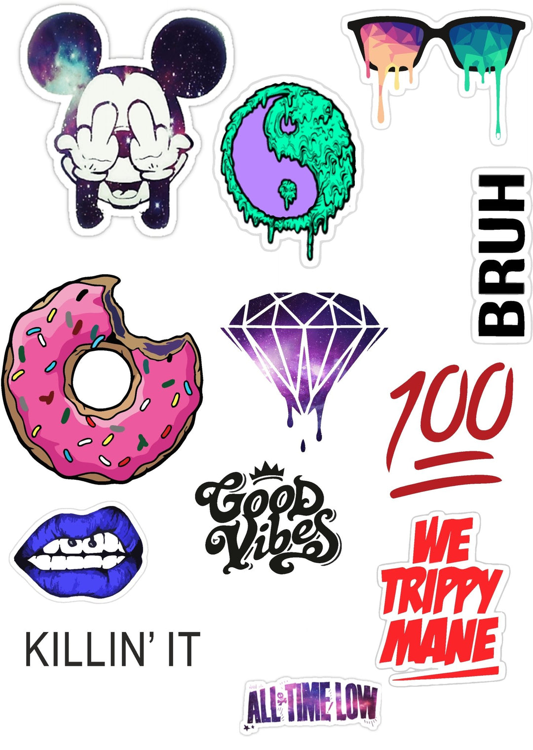 Trippy Mane Sticker Sheet - Strictly Static